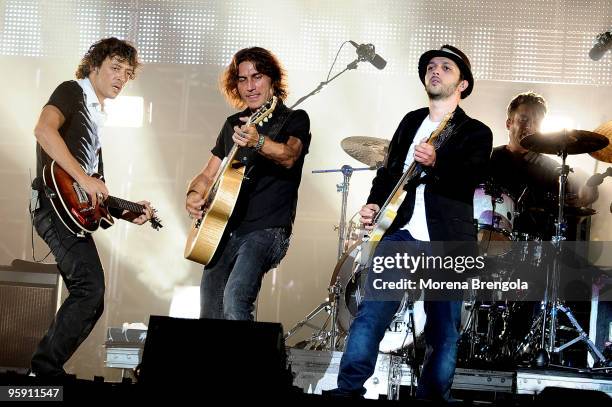 Ligabue performs at San Siro stadium on July 05,2008 in Milan, Italy.