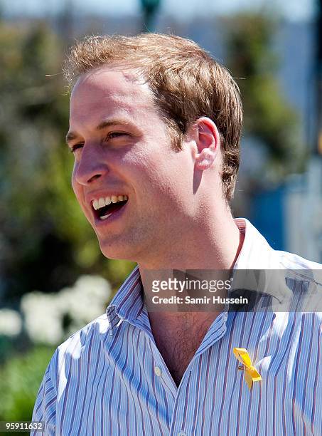Prince William smiles at the Bushfire Recovery Hub in Whittlesea, north of Melbourne on the third and final day of his unofficial visit to Australia...
