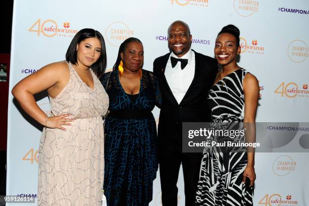 Azriel Crews, Tarana Burke, Kaia Burke Terry Crews attend Safe Horizon's Champion Awards at The Ziegfeld Ballroom on May 15, 2018 in New York City.