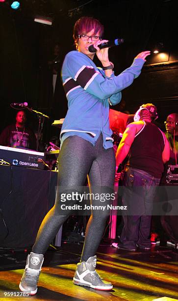 Keri Hilson performs at Irving Plaza on January 20, 2010 in New York City.