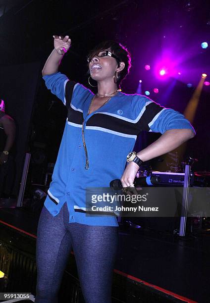 Keri Hilson performs at Irving Plaza on January 20, 2010 in New York City.