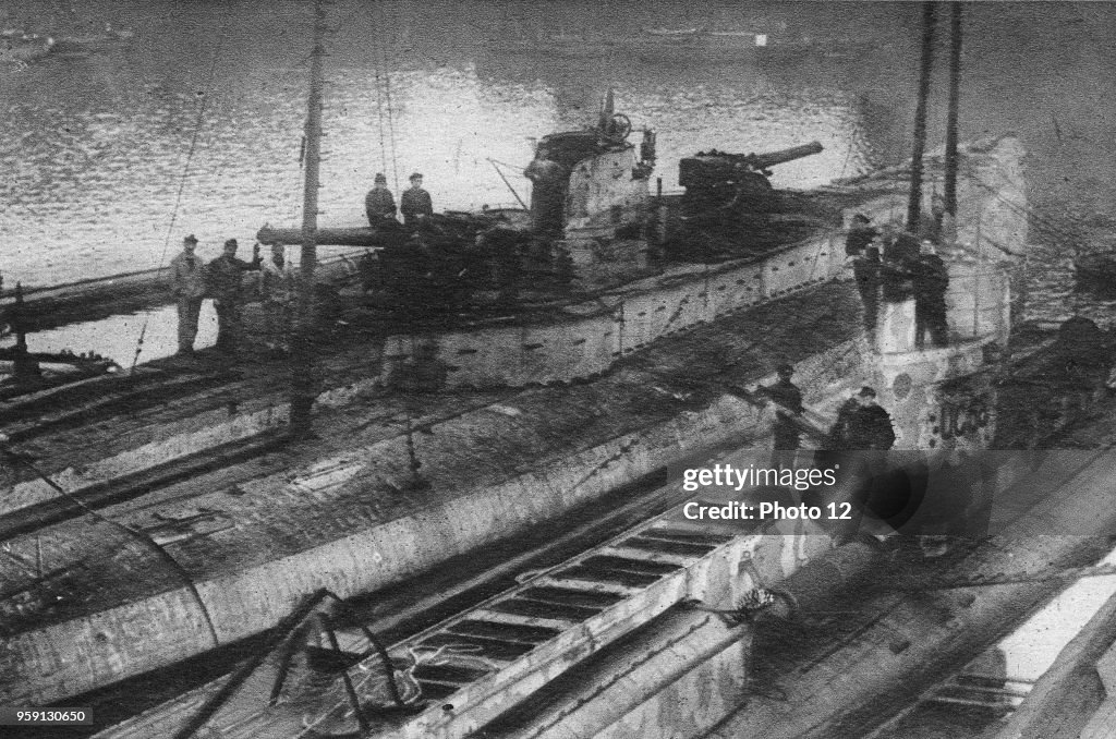 The U-C-58, Euler and Deutschland II, German submarines.