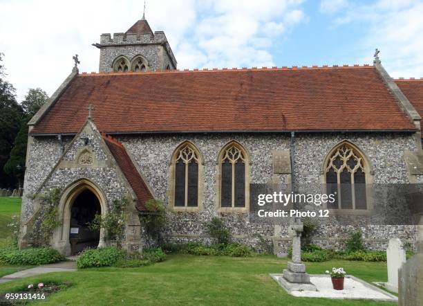 St Michael and All Angels Anglican church, in Hughenden, Buckinghamshire, England. Hughenden is closely associated with the nearby Hughenden Manor...