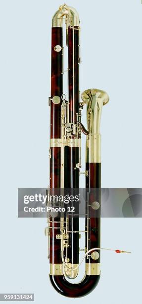 The contrabassoon, also called double bassoon, is a woodwind instrument pitched an octave below the bassoon.