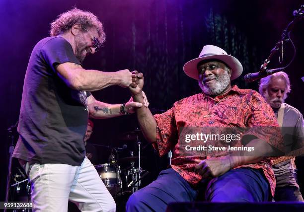 Sammy Hagar celebrates the 76th birthday of Taj Mahal at the 5th Annual Acoustic-4-A-Cure, a concert benefiting the Pediatric Cancer Program at UCSF...