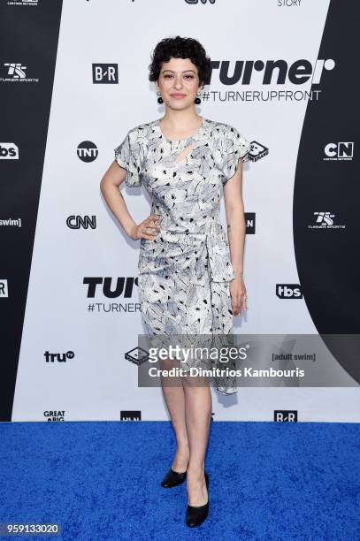 Alia Shawkat attends the Turner Upfront 2018 arrivals on the red carpet at The Theater at Madison Square Garden on May 16, 2018 in New York City....