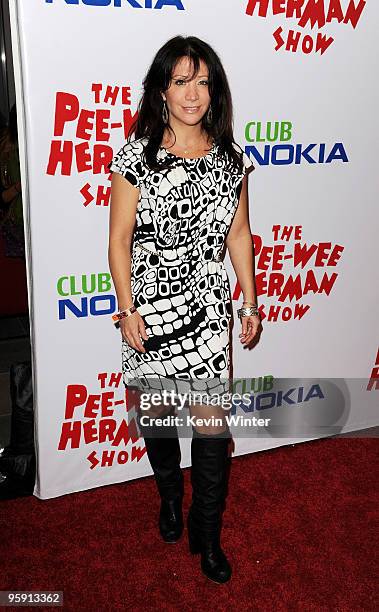 Actress Cheri Oteri arrives at the opening night of "The Pee-wee Herman Show" in Club Nokia at L.A. Live on January 20, 2010 in Los Angeles,...
