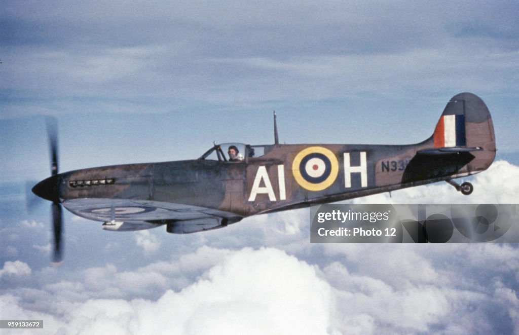 British Supermarine Spitfire fighter, World War II.