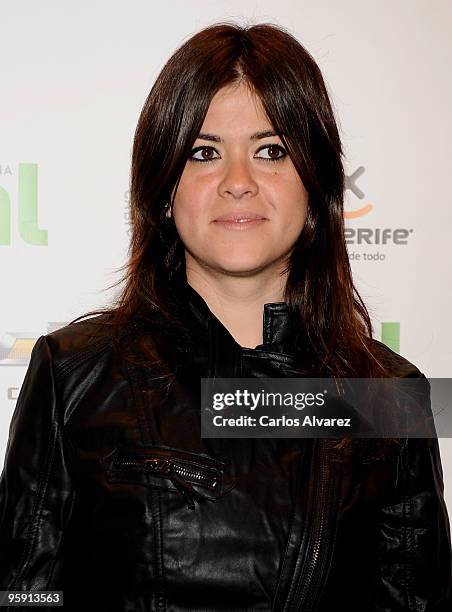 Spanish singer Vanesa Martin attends Cadena Dial 2009 Awards press conference at Ifema on January 21, 2010 in Madrid, Spain.