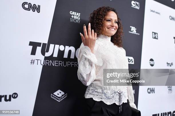 Judy Reyes attends the Turner Upfront 2018 arrivals on the red carpet at The Theater at Madison Square Garden on May 16, 2018 in New York City. 376296