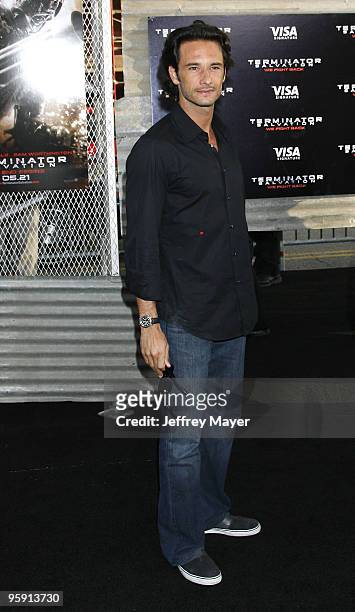 Actor Rodrigo Santoro arrives at the Los Angeles premiere of "Terminator Salvation" at Grauman's Chinese Theatre on May 14, 2009 in Hollywood,...