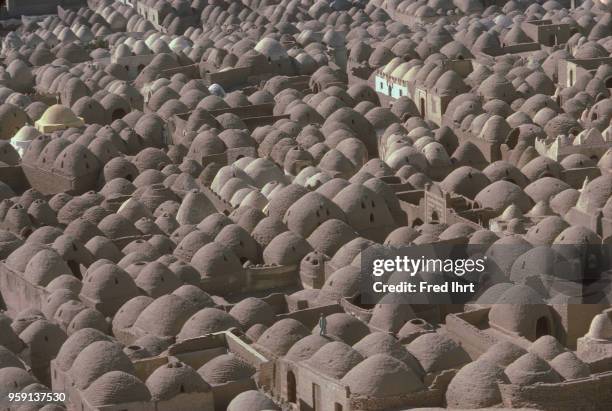 Zawiyat Al Amwat, City Of The Dead, Minya, Egypt, Muslim Cemetery, Aerial View, 1977.