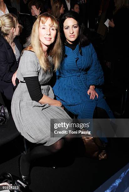 Maria S. Konteneva and Minu Barati-Fischer attend the Rena Lange Fashion Show during the Mercedes-Benz Fashion Week Berlin Autumn/Winter 2010 at the...