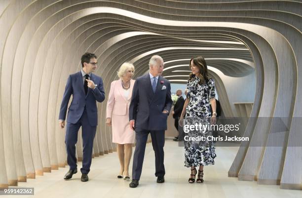 Federico Marchetti, CEO YOOX NET-A-PORTER GROUP, Camilla, Duchess of Cornwall, Prince Charles, Prince of Wales, and Alison Loehnis, President of...