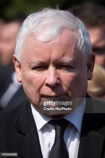 Jaroslaw Kaczynski in Warsaw, Poland on 10 April 2018