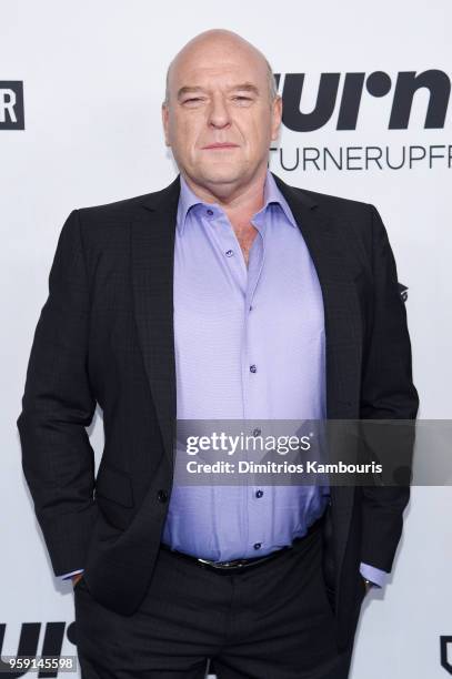 Dean Norris attends the Turner Upfront 2018 arrivals on the red carpet at The Theater at Madison Square Garden on May 16, 2018 in New York City....