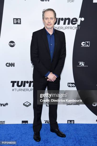 Steve Buscemi attends the Turner Upfront 2018 arrivals on the red carpet at The Theater at Madison Square Garden on May 16, 2018 in New York City....