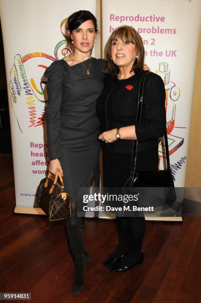 Ronni Ancona and Eve Pollard attend the Wellbeing of Women Debate at the Royal College of Obstetricians and Gynaecologists on January 21, 2010 in...