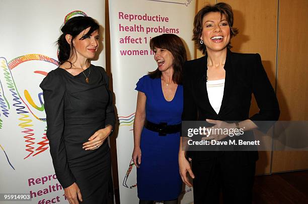 Ronni Ancona, Kay Burley and Kate Silverton attend the Wellbeing of Women Debate at the Royal College of Obstetricians and Gynaecologists on January...