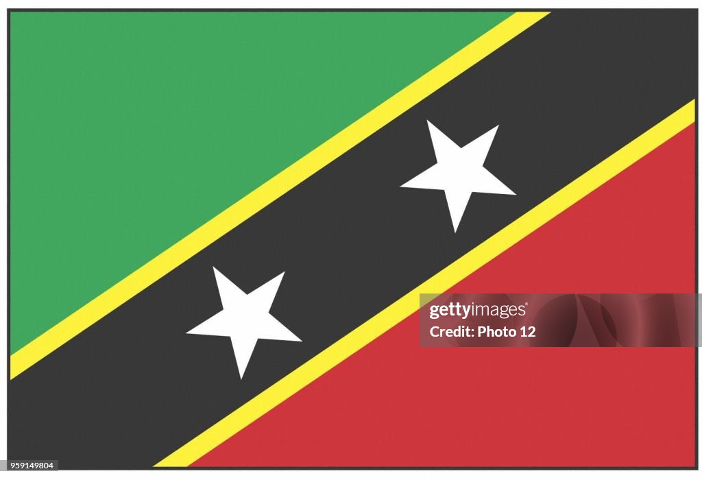 Flag of St. Kitts and Nevis.
