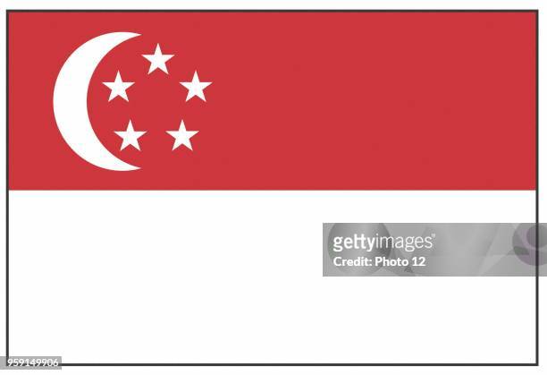 Flag of Singapur.