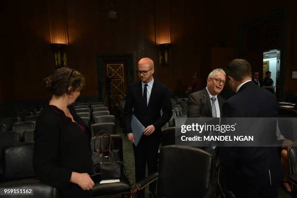 Cambridge Analytica former employee and whistleblower Christopher Wylie arrives to testify before the Senate Judiciary Committee on Cambridge...