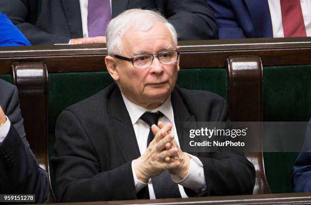 Jaroslaw Kaczynski at Sejm in Warsaw, Poland on 14 December 2017