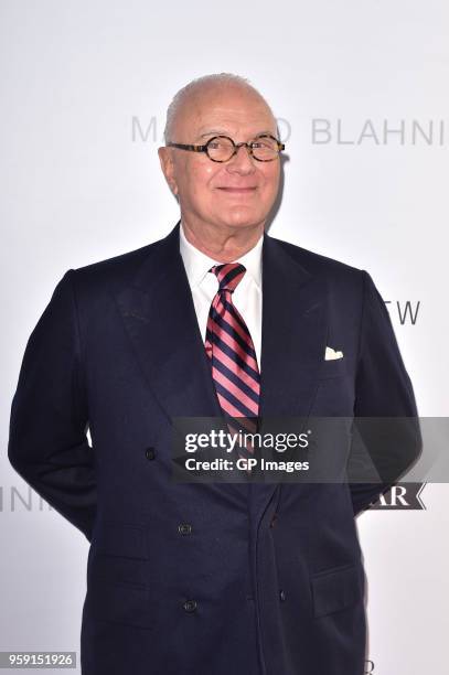 Designer Manolo Blahnik attends the gala reception for Manolo Blahnik: The Art Of Shoes at Bata Shoe Museum on May 15, 2018 in Toronto, Canada.