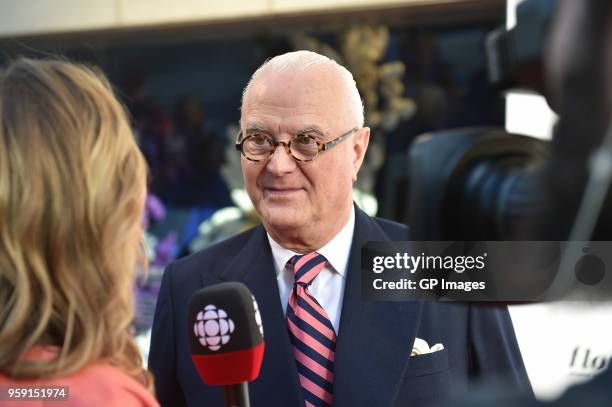 Designer Manolo Blahnik attends the gala reception for Manolo Blahnik: The Art Of Shoes at Bata Shoe Museum on May 15, 2018 in Toronto, Canada.