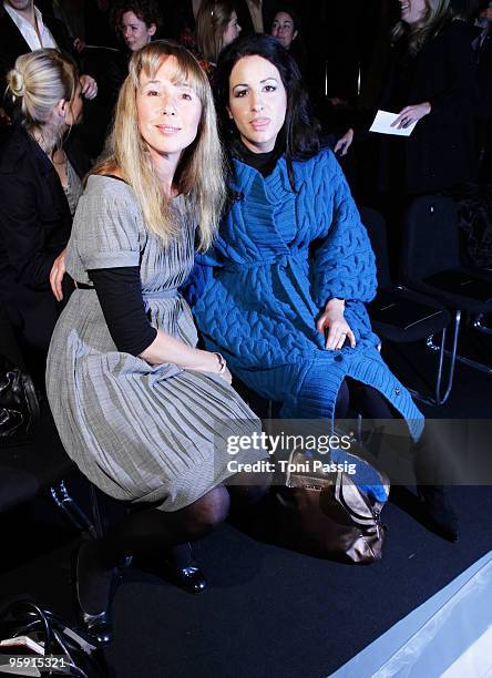 Maria S. Konteneva and Minu Barati-Fischer attend the Rena Lange Fashion Show during the Mercedes-Benz Fashion Week Berlin Autumn/Winter 2010 at the...