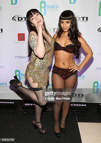 Reina Terror and Vintage Vandalizm attend the Brand In Entertainment Integration Auction at Christie's on January 20, 2010 in New York City.