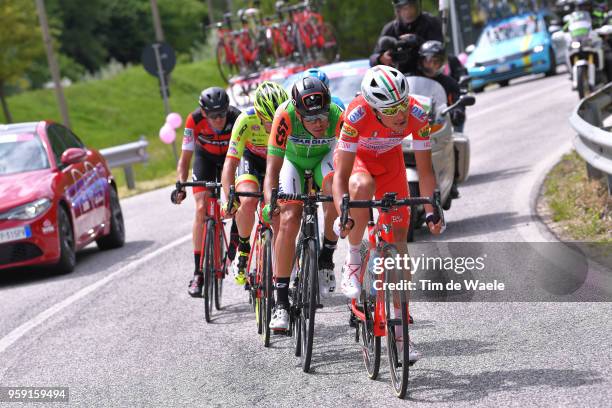 Fausto Masnada of Italy and Team Androni Giocattoli-Sidermec / Mirco Maestri of Italy and Team Bardiani CSF / during the 101st Tour of Italy 2018,...