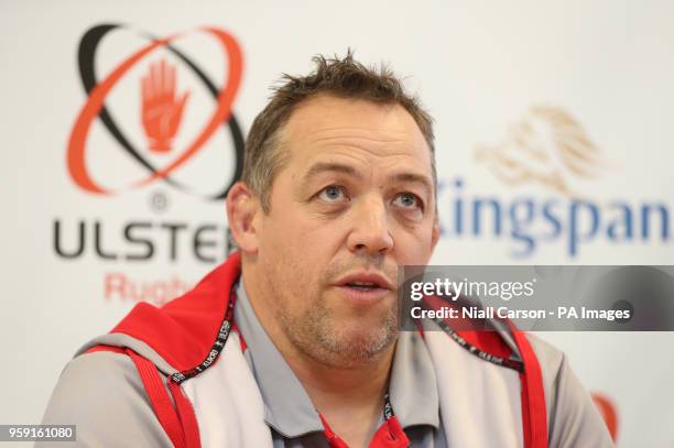 Ulster head coach Jono Gibbes during a press conference at the Kingspan Stadium, Belfast.
