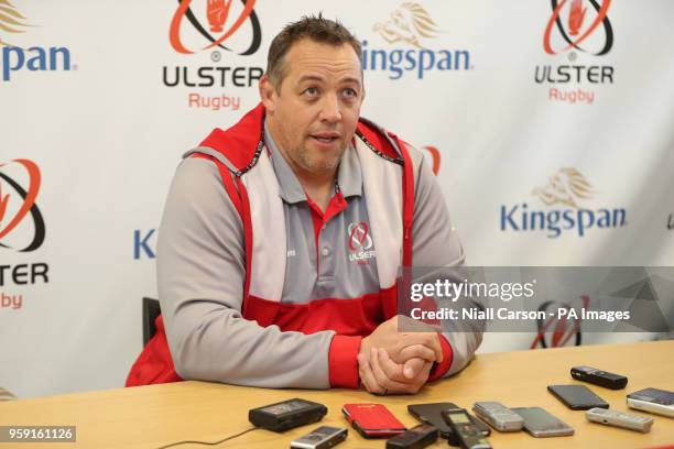 Ulster head coach Jono Gibbes during a press conference at the Kingspan Stadium, Belfast.