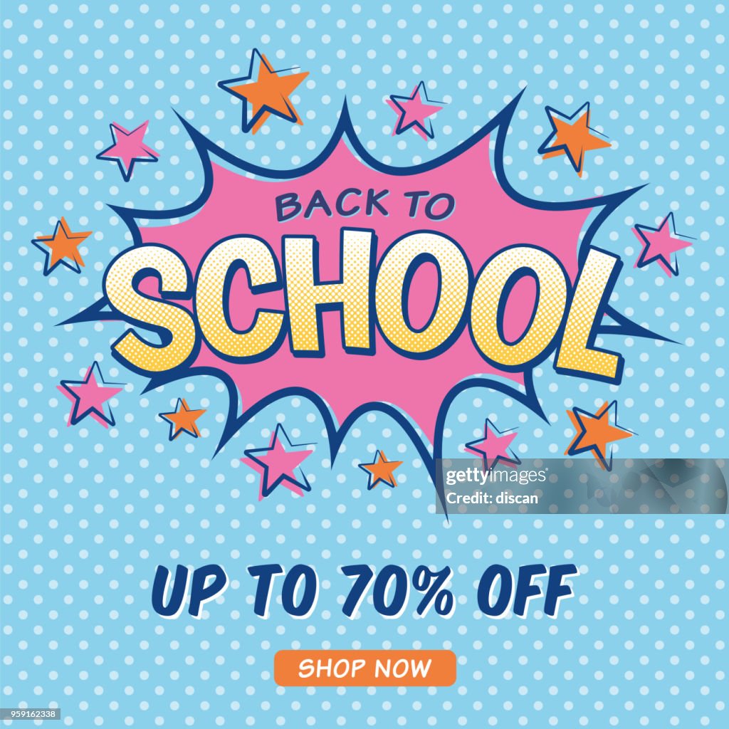 Back to School Sale design for advertising, banners, leaflets and flyers