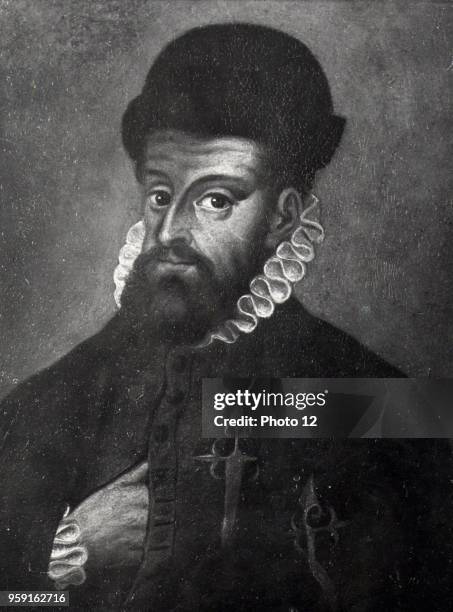 Francisco Pizarro ; Spanish conquistador, he conquered Peru and destroyed the Inca empire.