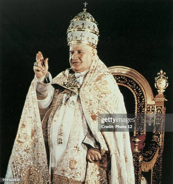 Pope John XXIII , opening the second Vatican Council in 1962. .