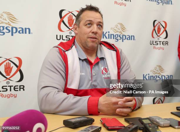 Ulster head coach Jono Gibbes during a press conference at the Kingspan Stadium, Belfast.