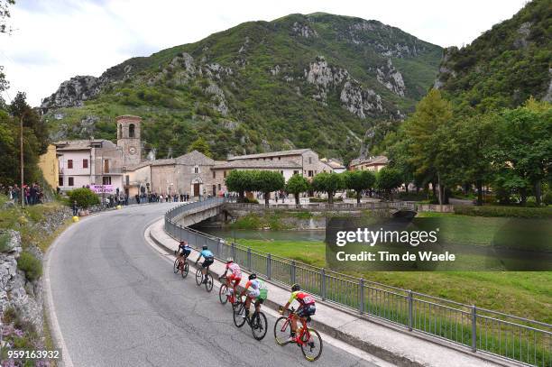 Luis Leon Sanchez of Spain and Astana Pro Team / Alessandro De Marchi of Italy and BMC Racing Team / Fausto Masnada of Italy and Team Androni...