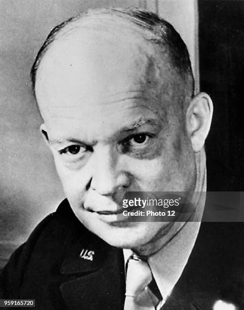 Dwigth D. Eisenhower ; 34th republican President of the United States . 1950 Eisenhower was appointed to the office as the supreme commander for the...