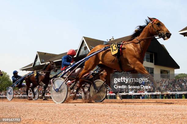 Ridden by Jean Michel BAZIRE, trainer Jean Michel BAZIRE, owner Ecurie Jean Michel BAZIRE during Prix ducs de Normandie on May 16, 2018 in Caen,...