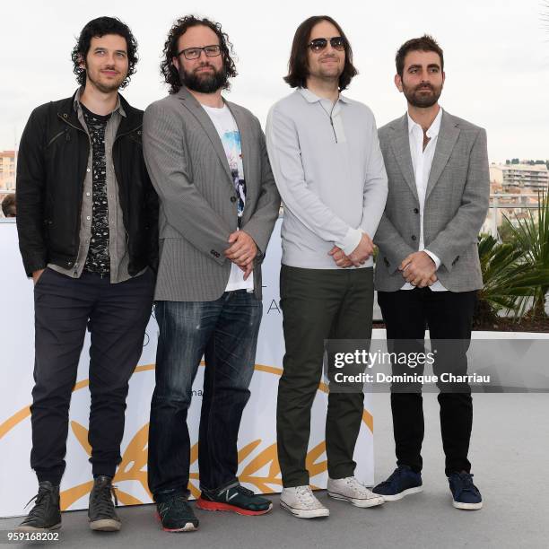 Composer Rich Vreeland, film editor Julio Perez IV, director David Robert Mitchell and cinematographer Mike Gioulakis attend "Under The Silver Lake"...