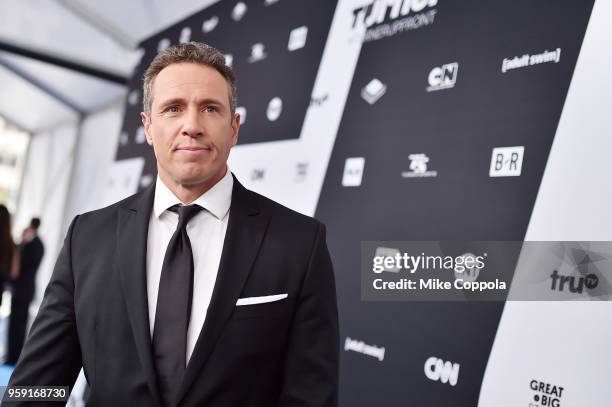 Chris Cuomo attends the Turner Upfront 2018 arrivals on the red carpet at The Theater at Madison Square Garden on May 16, 2018 in New York City....