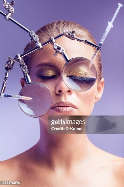botulinum toxin injection - facelift stock pictures, royalty-free photos & images