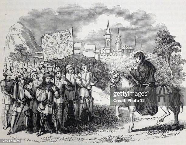 Engraving depicting John Ball an English Lollard priest who took a prominent part in the Peasants' Revolt of 1381. Dated 14th Century.