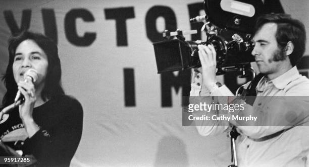 Dolores Huerta, labor activist and co-founder of the United Farm Workers of America speaks during an segment filmed for the CBS program '60 Minutes',...