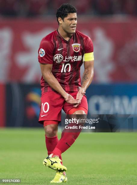 Hulk of Shanghai SIPG in action during the AFC Champions League Round of 16 match between Shanghai SIPG v Kashima Antlers at the Shanghai Stadium on...