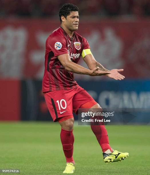 Hulk of Shanghai SIPG in action during the AFC Champions League Round of 16 match between Shanghai SIPG v Kashima Antlers at the Shanghai Stadium on...