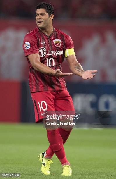 Hulk of Shanghai SIPG in action during the AFC Champions League Round of 16 match between Shanghai SIPG v Kashima Antlers at the Shanghai Stadium on...
