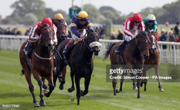 Give And Take ridden by James Doyle wins the Tattersalls Musidora Stakes during day one of the 2018 Dante Festival at York Racecourse, York.